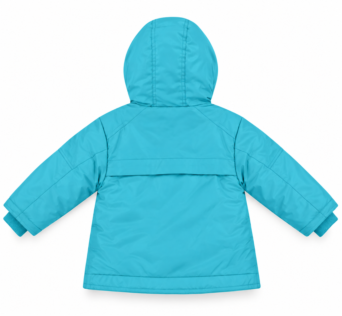 Kids Waterproof Hooded Winter Jacket – Warm Padded Windproof Coat with Zip Pockets – Red & Blue