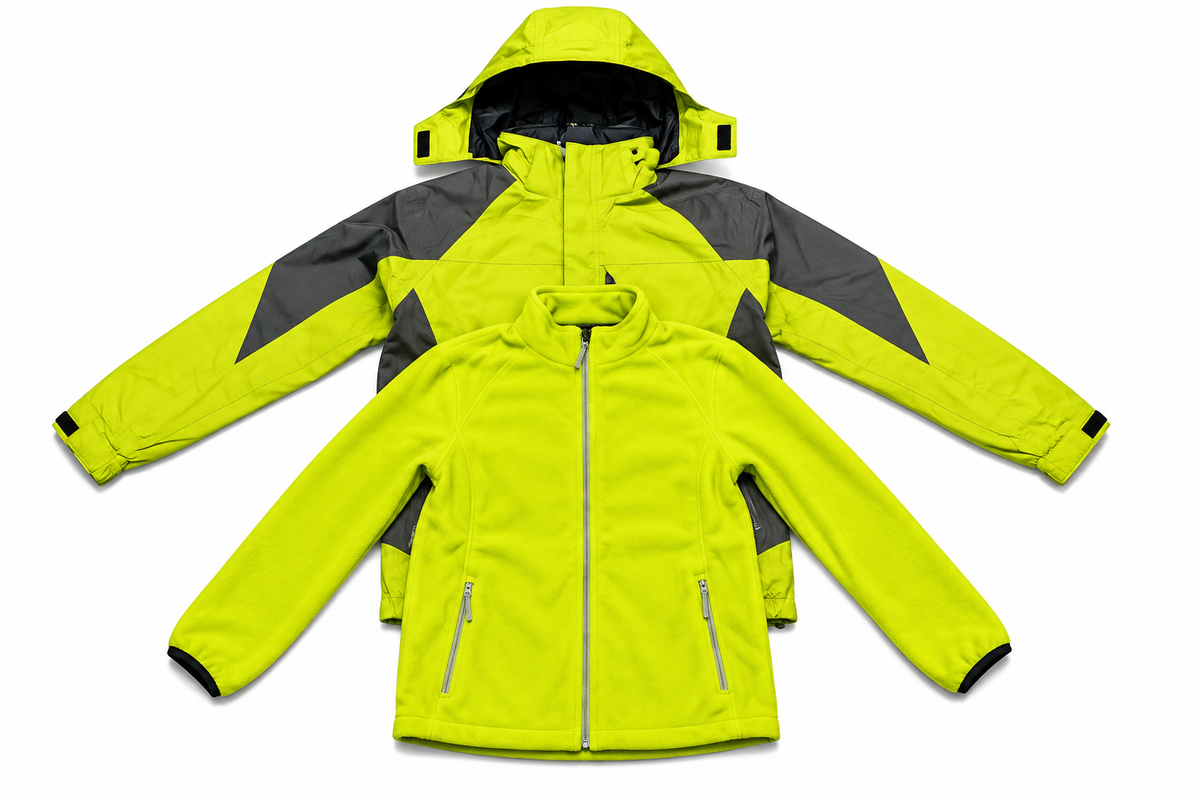 unisex 3 in 1 hooded jacket with removable fleece lining & zip pockets – 6 color