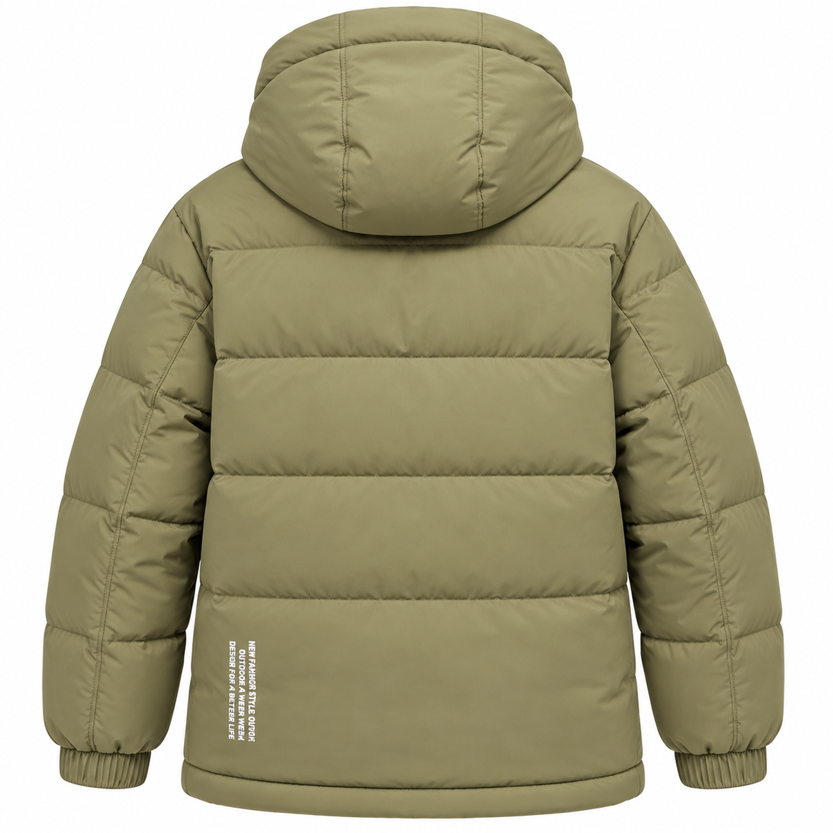 Men’s Waterproof Puffer Jacket Hooded Warm Windproof Winter Coat – Ivory, Grey & Black